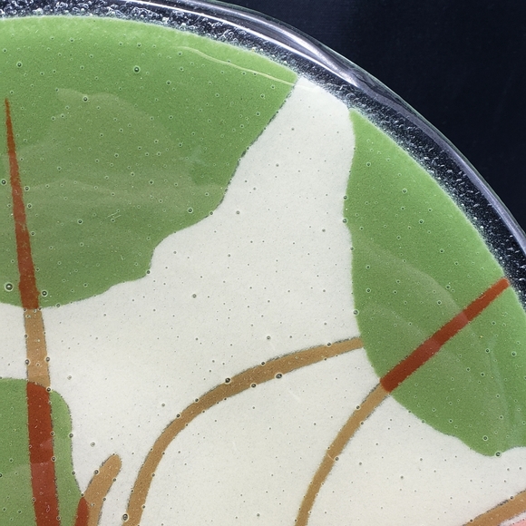 Peggy Karr Fused Glass Floral Plate - Picture 3 of 7